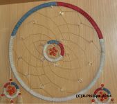 Twisted bead, leather work on dreamcatcher